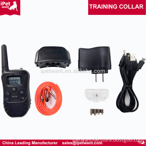 2017 New 300Yard Rechargeable Wireless Pet Dog Training Collar with Electric Shock and Vibration Amazon Private Label